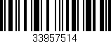 Código de barras (EAN, GTIN, SKU, ISBN): '33957514'