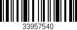 Código de barras (EAN, GTIN, SKU, ISBN): '33957540'
