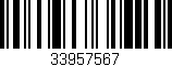 Código de barras (EAN, GTIN, SKU, ISBN): '33957567'