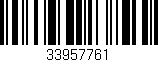 Código de barras (EAN, GTIN, SKU, ISBN): '33957761'
