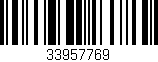 Código de barras (EAN, GTIN, SKU, ISBN): '33957769'