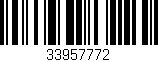 Código de barras (EAN, GTIN, SKU, ISBN): '33957772'