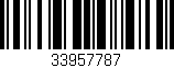 Código de barras (EAN, GTIN, SKU, ISBN): '33957787'