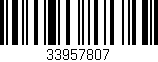 Código de barras (EAN, GTIN, SKU, ISBN): '33957807'