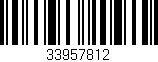 Código de barras (EAN, GTIN, SKU, ISBN): '33957812'