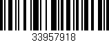 Código de barras (EAN, GTIN, SKU, ISBN): '33957918'