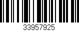 Código de barras (EAN, GTIN, SKU, ISBN): '33957925'