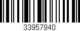 Código de barras (EAN, GTIN, SKU, ISBN): '33957940'