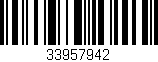 Código de barras (EAN, GTIN, SKU, ISBN): '33957942'