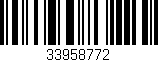 Código de barras (EAN, GTIN, SKU, ISBN): '33958772'