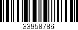 Código de barras (EAN, GTIN, SKU, ISBN): '33958786'