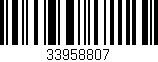 Código de barras (EAN, GTIN, SKU, ISBN): '33958807'