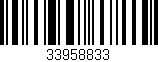 Código de barras (EAN, GTIN, SKU, ISBN): '33958833'