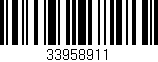 Código de barras (EAN, GTIN, SKU, ISBN): '33958911'