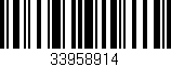 Código de barras (EAN, GTIN, SKU, ISBN): '33958914'