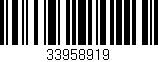 Código de barras (EAN, GTIN, SKU, ISBN): '33958919'