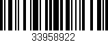 Código de barras (EAN, GTIN, SKU, ISBN): '33958922'