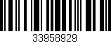 Código de barras (EAN, GTIN, SKU, ISBN): '33958929'