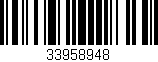 Código de barras (EAN, GTIN, SKU, ISBN): '33958948'