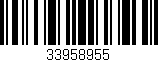 Código de barras (EAN, GTIN, SKU, ISBN): '33958955'