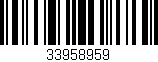 Código de barras (EAN, GTIN, SKU, ISBN): '33958959'
