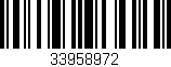 Código de barras (EAN, GTIN, SKU, ISBN): '33958972'