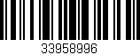 Código de barras (EAN, GTIN, SKU, ISBN): '33958996'