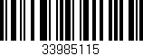 Código de barras (EAN, GTIN, SKU, ISBN): '33985115'