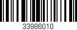 Código de barras (EAN, GTIN, SKU, ISBN): '33986010'
