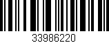 Código de barras (EAN, GTIN, SKU, ISBN): '33986220'