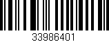 Código de barras (EAN, GTIN, SKU, ISBN): '33986401'