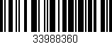 Código de barras (EAN, GTIN, SKU, ISBN): '33988360'