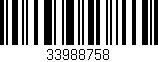 Código de barras (EAN, GTIN, SKU, ISBN): '33988758'