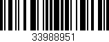 Código de barras (EAN, GTIN, SKU, ISBN): '33988951'