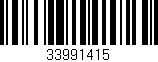 Código de barras (EAN, GTIN, SKU, ISBN): '33991415'
