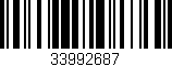 Código de barras (EAN, GTIN, SKU, ISBN): '33992687'
