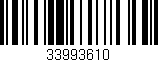 Código de barras (EAN, GTIN, SKU, ISBN): '33993610'