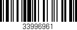 Código de barras (EAN, GTIN, SKU, ISBN): '33996961'