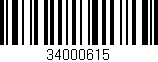 Código de barras (EAN, GTIN, SKU, ISBN): '34000615'