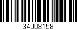 Código de barras (EAN, GTIN, SKU, ISBN): '34008158'