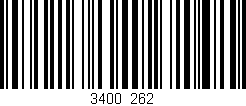 Código de barras (EAN, GTIN, SKU, ISBN): '3400/262'