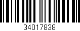 Código de barras (EAN, GTIN, SKU, ISBN): '34017838'