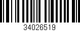 Código de barras (EAN, GTIN, SKU, ISBN): '34026519'