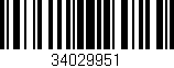 Código de barras (EAN, GTIN, SKU, ISBN): '34029951'