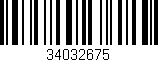 Código de barras (EAN, GTIN, SKU, ISBN): '34032675'