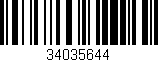 Código de barras (EAN, GTIN, SKU, ISBN): '34035644'