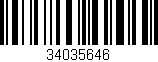 Código de barras (EAN, GTIN, SKU, ISBN): '34035646'