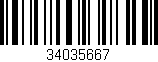 Código de barras (EAN, GTIN, SKU, ISBN): '34035667'