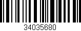 Código de barras (EAN, GTIN, SKU, ISBN): '34035680'