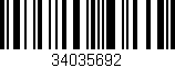 Código de barras (EAN, GTIN, SKU, ISBN): '34035692'